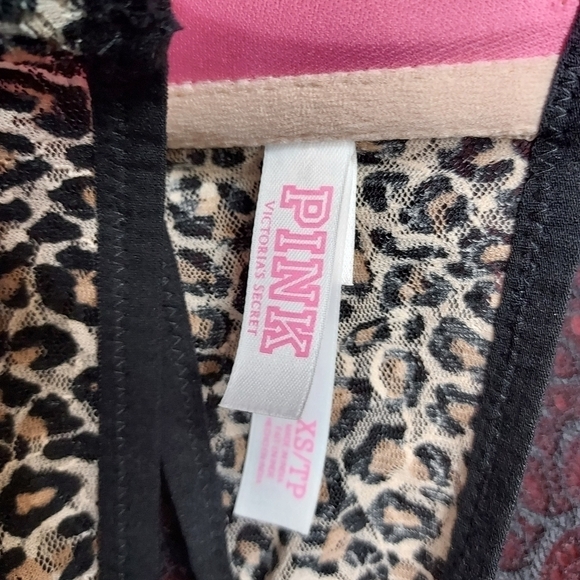 Victoria secret pink strapless bandeau animal print XS/TP NWOT - Picture 10 of 12
